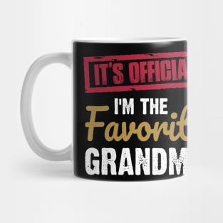 It's Official I'm The Favorite Grandma Vintage Grandmother | Funny family Mug